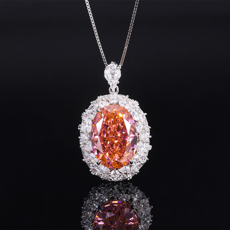 Zhuang Sheng joyería S925 plata retro moda Diamante de alto carbono de las mujeres huevo de Paloma 13*18 joyería de lujo colgante de las mujeres