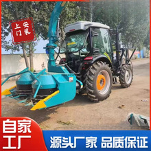 小型牧草收割机四驱拖拉机带的圆盘青储割台玉米秸秆甜象草青储机