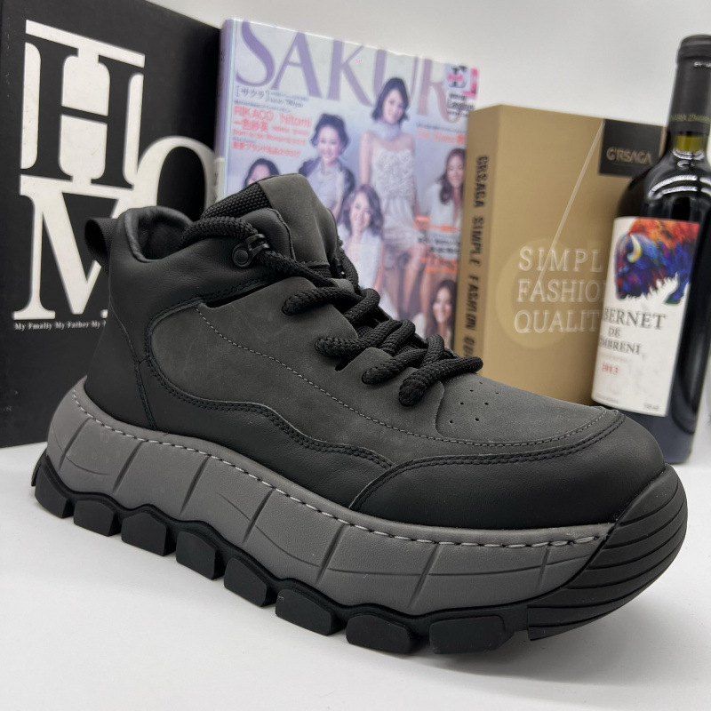 冬季棉鞋男东北保暖防滑马丁加厚牛皮一体户外高帮靴子防水雪地靴