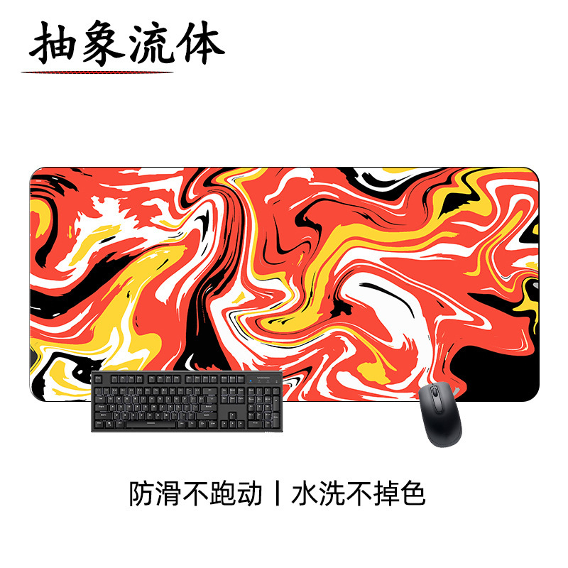 クロスボーダー熱図線流体マウスパッド抽象波紋滑り止め大テーブルパッドゲームキーボードパッド超厚|undefined