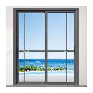Broken Bridge Aluminum Ultra-Narrow Frame Soundproof Sliding Door Ruiou Doors and Windows Aluminum Alloy Interior Door Customization