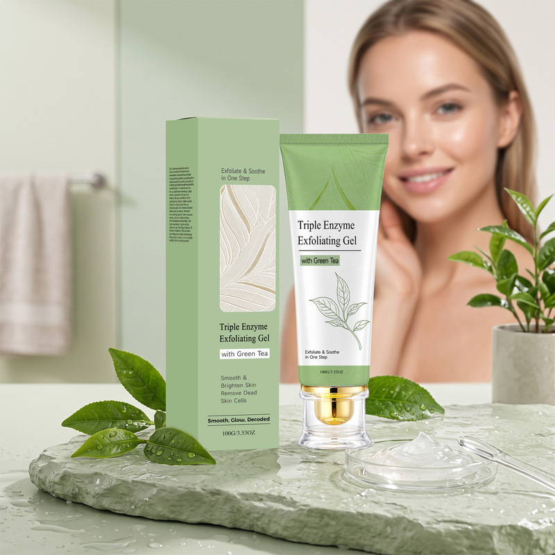 Green Tea Exfoliating and Revitalizing Gel gently cleanses and moisturizes facial skin, making it soft, delicate, smooth, and radiant Green Tea Exfoliating and Revitalizing Gel gently cleanses and moisturizes facial skin, making it soft, delicate, smooth, and radiant