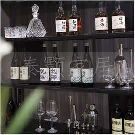 售楼处样板房间酒柜红酒杯酒具摆件道具假酒软装饰品陈列