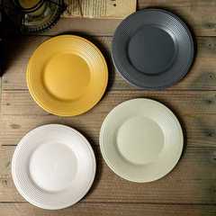 〖9.99 Four Threaded Plates〗 Simple Western Steak Pasta Plate Ceramic Flat Plate Commercial