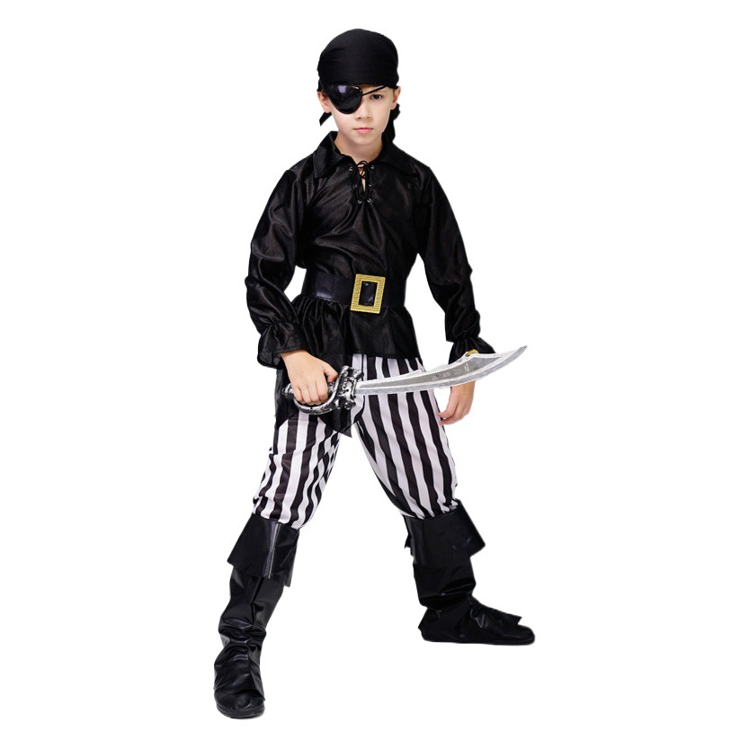 Halloween niño pirata traje niño fresco pirata etapa rendimiento partido traje cos distribución al por mayor