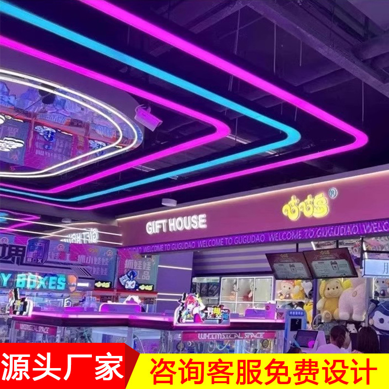 lámpara de módulo de juegos de videojuegos animada ciudad sala de juegos de juegos de juegos de luces de diseño centro comercial supermercado gimnasio luces de gimnasio