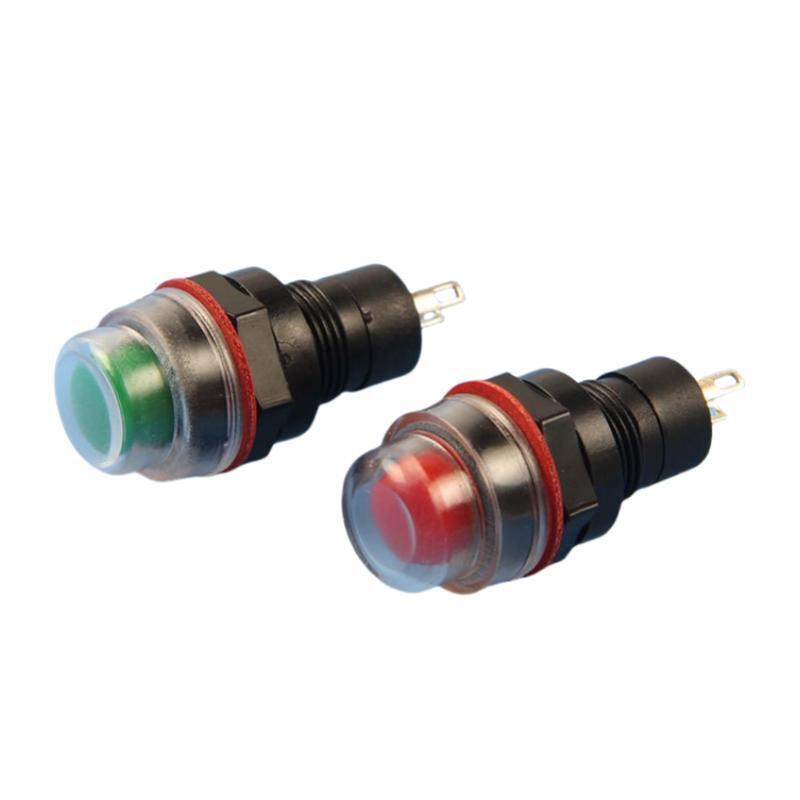 供应按钮开关DS211自锁带防水帽 安装直径10MM防水防尘开关