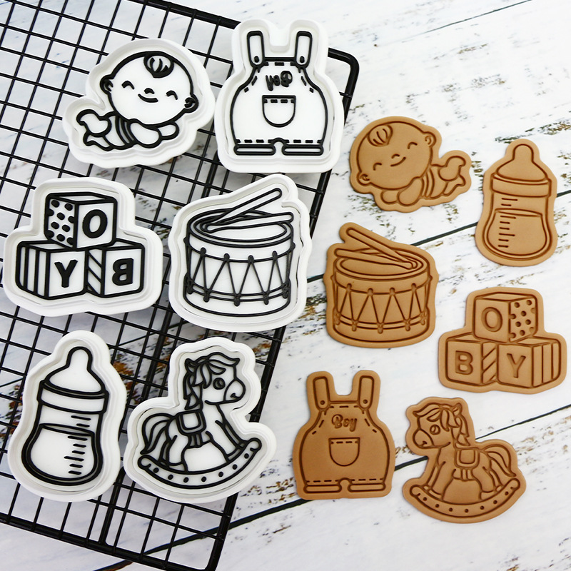 BABY Boy Cookie Mold Party Baking DIY Flip Mold Customized 3D Stereo Presionar Cookie Frosted Mold