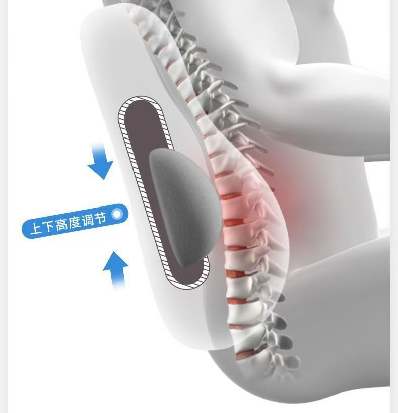 Car Lumbar Support Office Back Cushion Memory Foam Long Sitting Car Lumbar Support Ergonomic Backrest