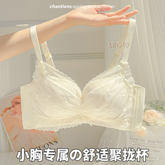 下着の女性の小さい胸は集まって大きい調整型を現します。