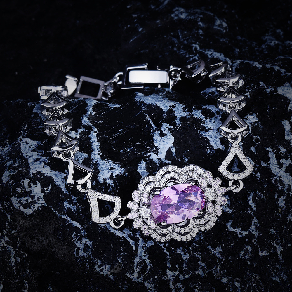 Fashion Oval Copper Plating Inlay Artificial Gemstones Womenu0027S Rings Earrings Necklace