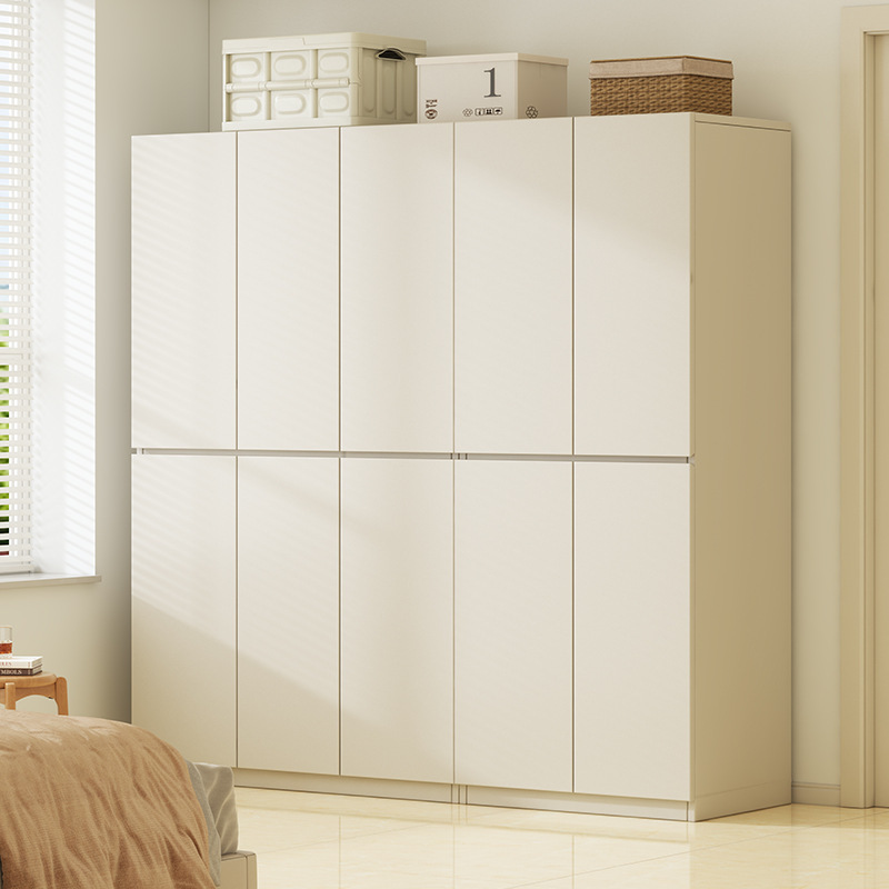 Small Apartment Wardrobe for Home Bedroom Clothes Storage Cabinet, Light Luxury High-End Full-Hanging Dress Simple Wardrobe