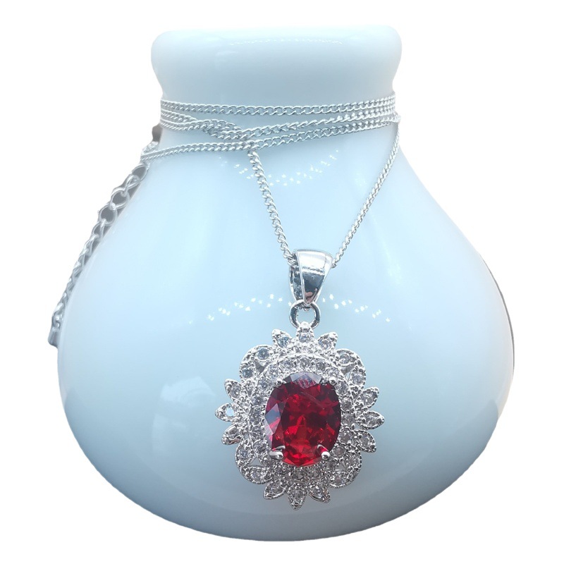 One-piece delivery factory direct cross-border jewelry suit elegant versatile European and American style tansang zircon necklace jewelry