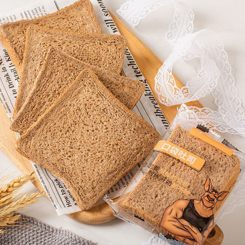 Kangaroo Mr. Rye Whole Wheat Toast Bread 500g Bag Low Fat No Added Sugar Coarse Grain Meal Replacement Breakfast