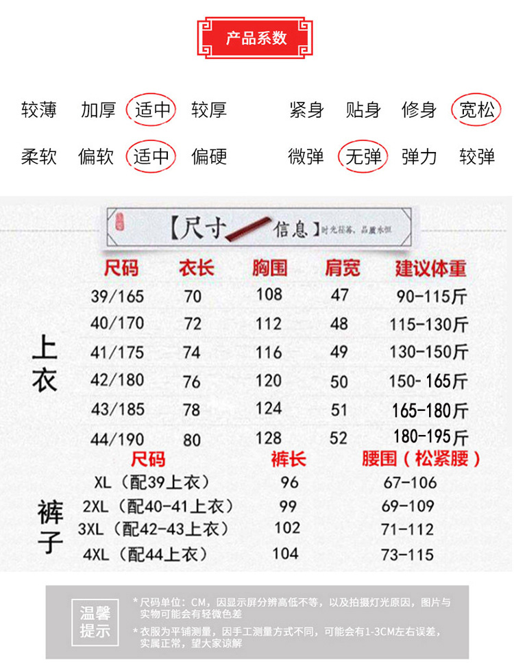 套裝尺碼表