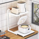 Adjustable kitchen rice cooker storage rack table top drawable air fryer layered multi-functional storage rack
