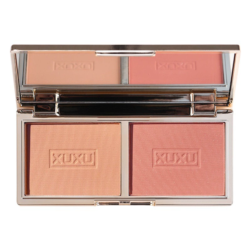 XUXU Цветочная Фея двухцветные Румяна Матовые натуральные Румяна Sun Red Naked Makeup 2022 Новая тарелка для румян