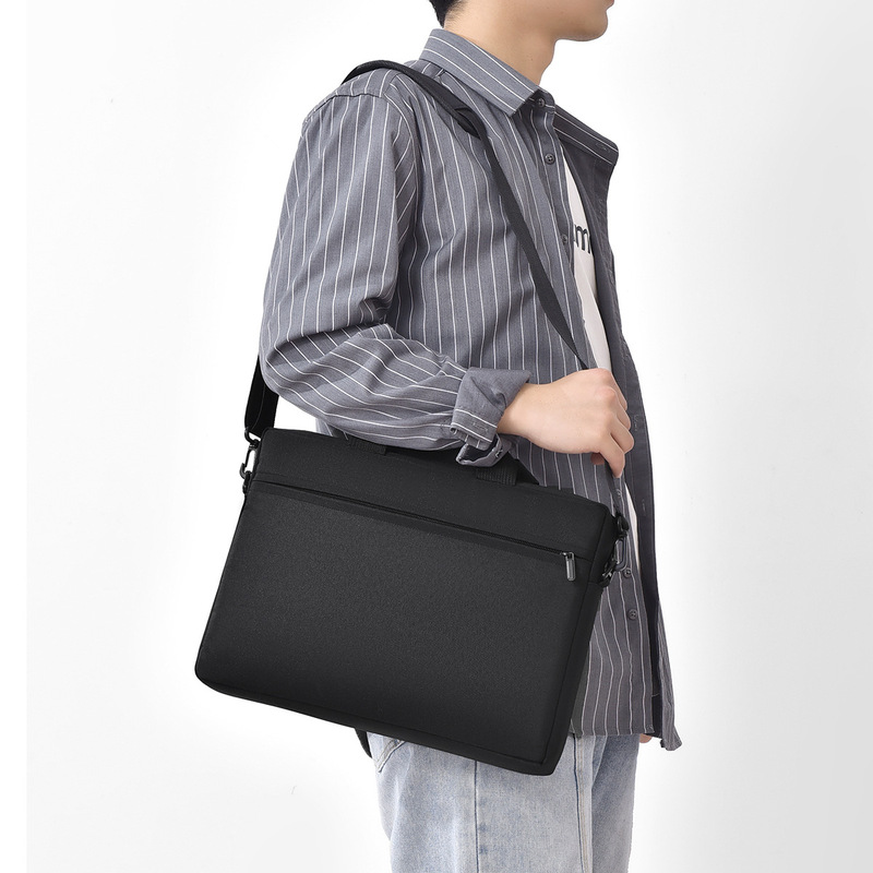 2024 New Style Thin Laptop Computer Bag Fashionable Elegant Business Shoulder Bag Lightweight Trendy Crossbody Small Bag