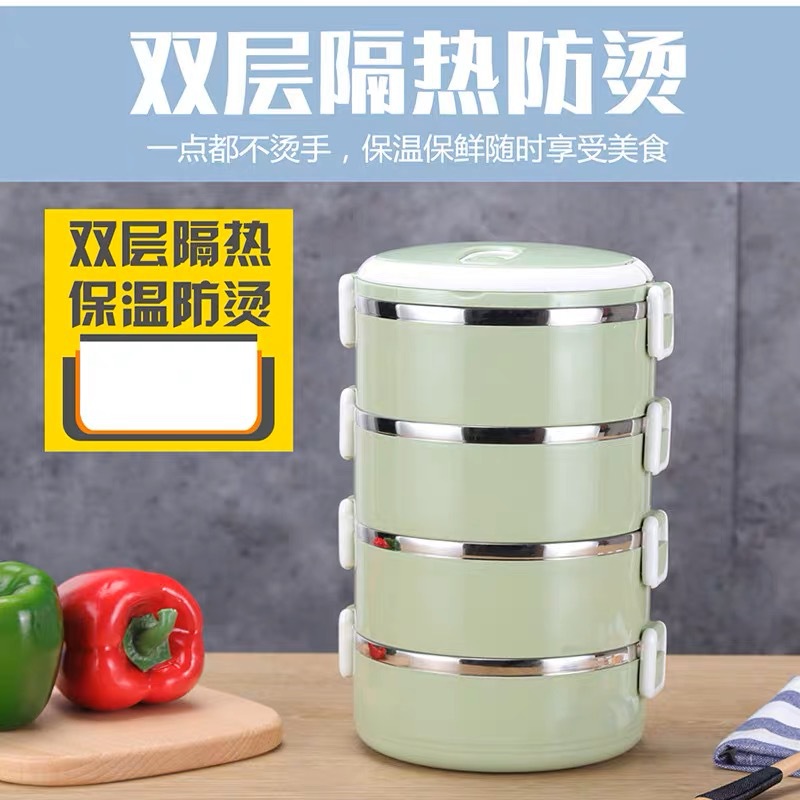 Caja de almuerzo térmica de acero inoxidable para oficina