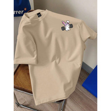T 75825 Rabbit print couple casual T-shirt ̧��������������