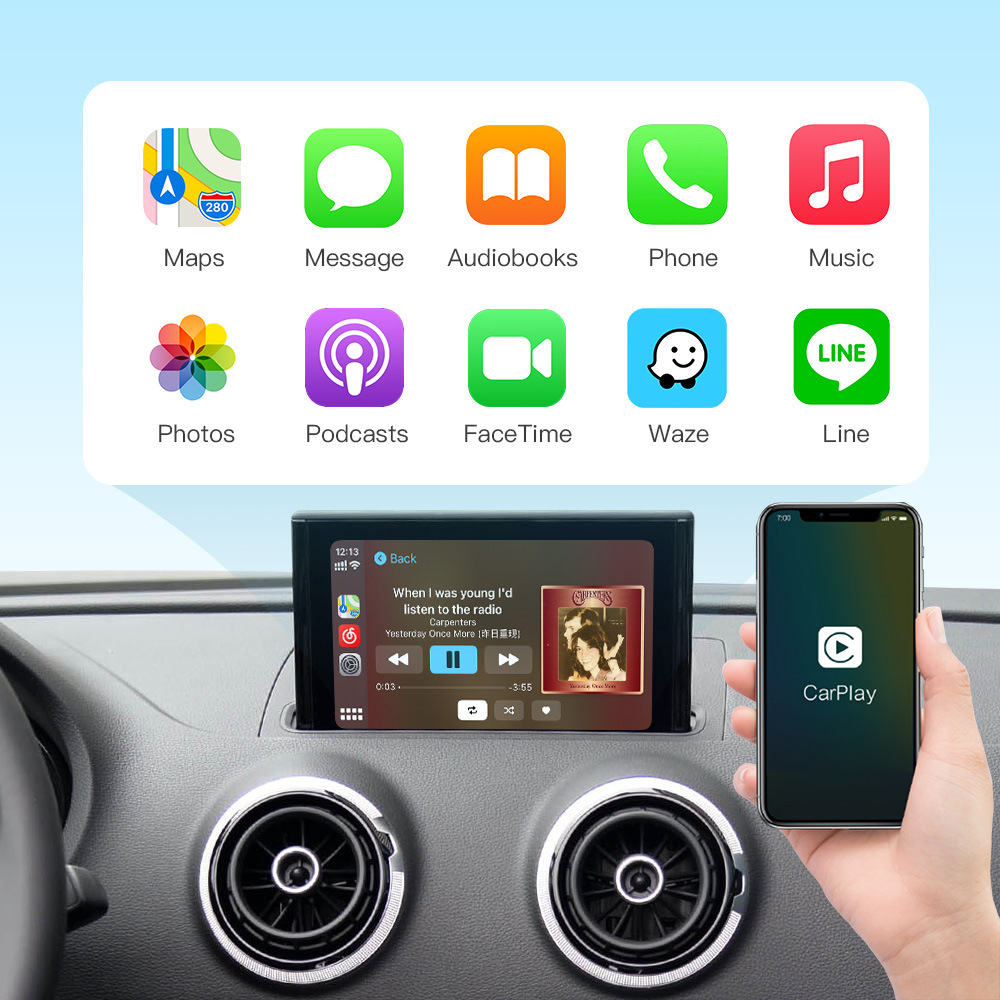 For Audi A1 A3 A4 A5 A6 A8 Q1 Q2 Q3 Q5 Q7 Q8 wireless carplay decoder
