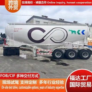 厂家跨境3轴粉粒物料运输车半挂车 40立方散装水泥运输车重汽豪沃