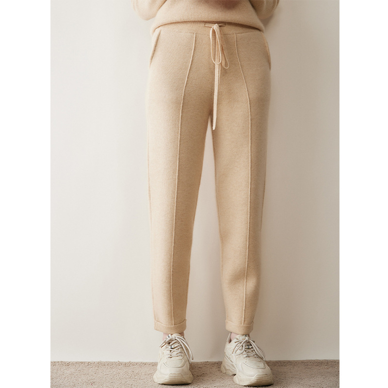 Cashmere 2025 Autumn and Winter Women's New Thickeneded Knitted Pants High-Waisted Leggings Casual Tight-Fitting Pants Cashmere 2025 Autumn and Winter Women's New Thickeneded Knitted Pants High-Waisted Leggings Casual Tight-Fitting Pants