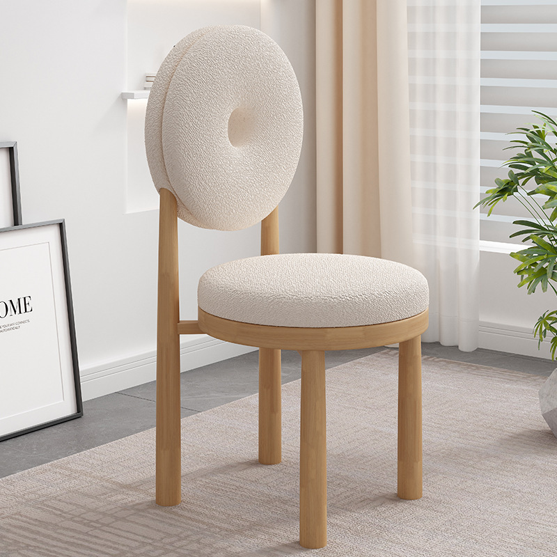 Nordic Designer Dining Chair with Backrest Simple Household Donut Chair Cafe Milk Tea Shop Casual Makeup Nail Chair Nordic Designer Dining Chair with Backrest Simple Household Donut Chair Cafe Milk Tea Shop Casual Makeup Nail Chair