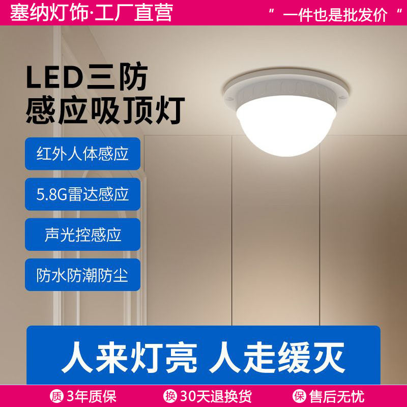 Human body induction wall lamp led corridor staircase induction ceiling lamp balcony aisle bathroom wall entrance