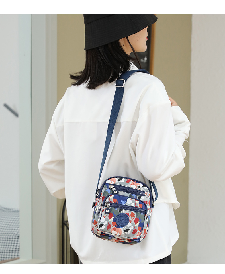 New Oxford Fabric Women's Mini Casual Crossbody Phone Bag Fashion Nylon Bag Single Shoulder Adjustable Waterproof Canvas Bag