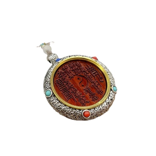 Agarwood Thangka Mountain Ghost Money Taoist 46 Token Ben Ming Nian Peaceful Good Luck Pendant Necklace Pendant Accessories Hidden