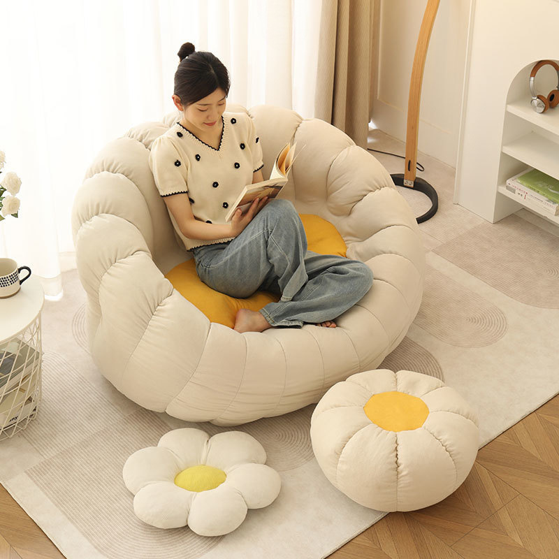 Lazy Sofa for Home Balcony, Reclining and Sleeping Bean Bag, Bedroom Tatami, Small Apartment Single Leisure Recliner