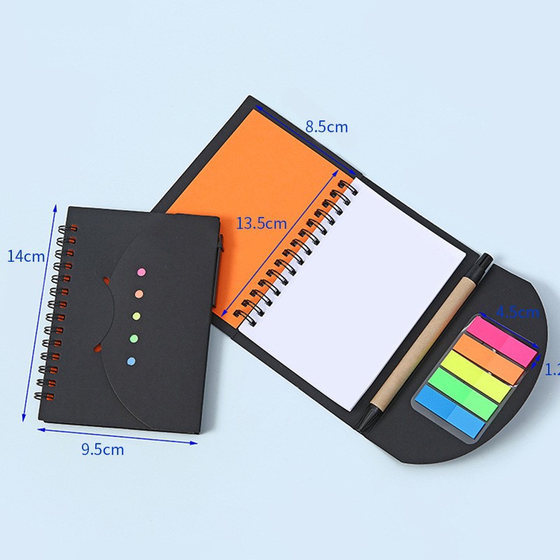 Suministro transfronterizo de bobina de diseño de cara sonriente, bolígrafo de regalo, bobina de post-it notebook gruesa y duradera, cuaderno multicolor image 7