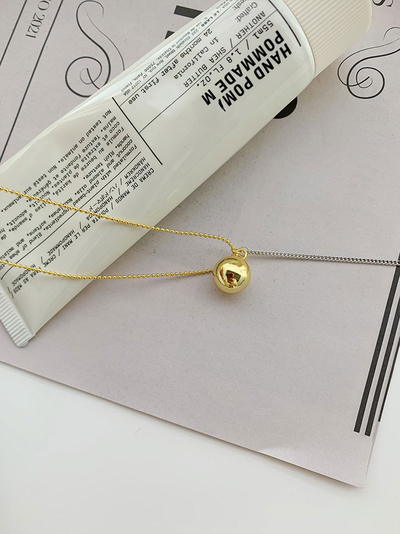 Asymmetrische Kugelketten Halskette Aus Silber Im Edlen Design_voghion.com