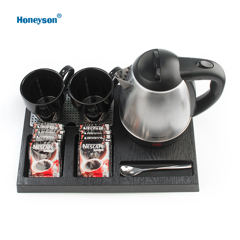 Honeyson hotel hervidor eléctrico conjunto mayorista anti-seco quemado sobrecalentamiento protección 304 acero inoxidable I-K02