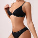 Personalized Letter Seamless Ice Silk Naked Underwear Underwear Suit No Steel Ring Women's Large Size Adjustable Bra