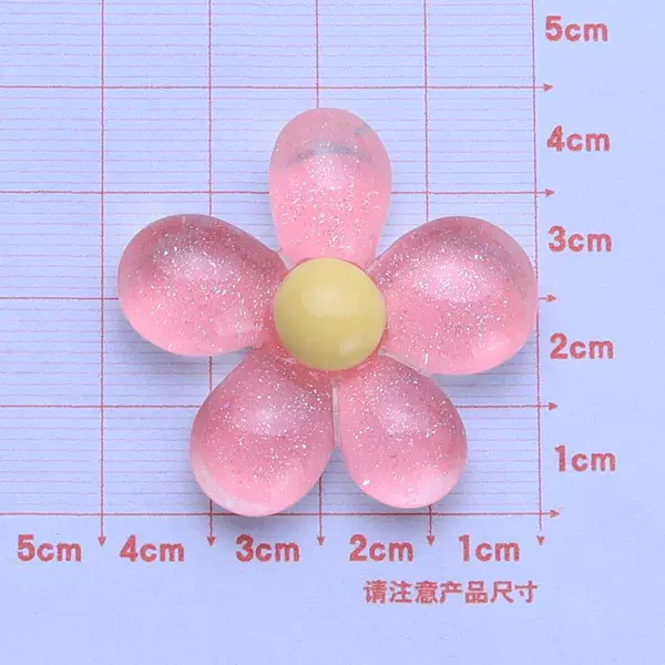 Ice-clear five-petal flower-dark pink