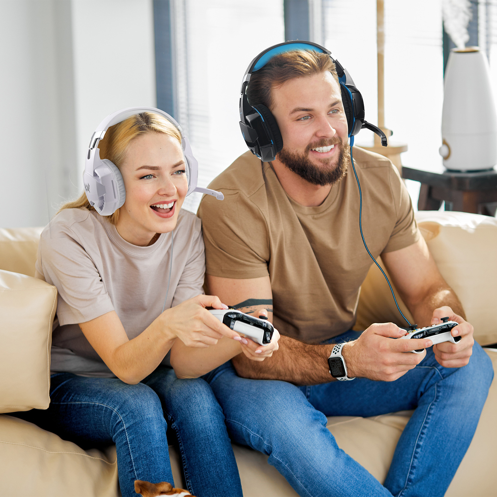 Yinzhuo G2000 illuminated stereo wired computer headset, gaming headset for PS5.