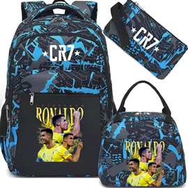 CR7双肩包背包背包蛇图案青少年学生书包旅行肩膀笔记本电脑包