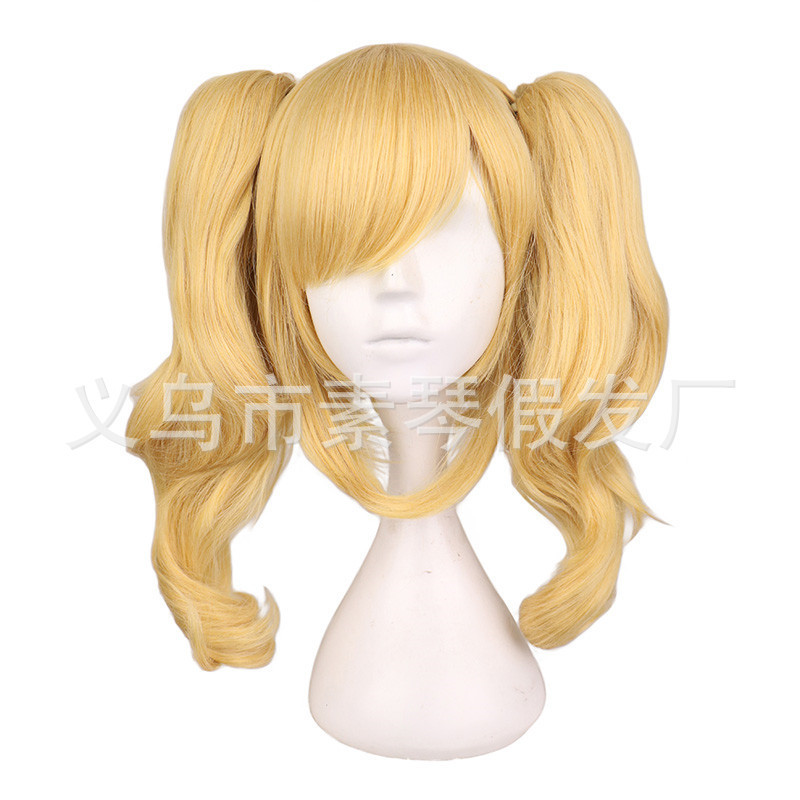 COS wig mirror tone sister Rin evil call make furnace heart melt cosplay wig double Tiger clip wig