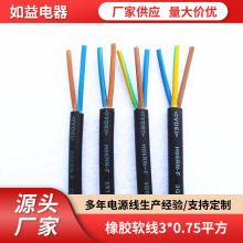 PVC扁线H03VVH2-F/52RVV2*0.75²带尾卡电源线VDE/CCC认证
