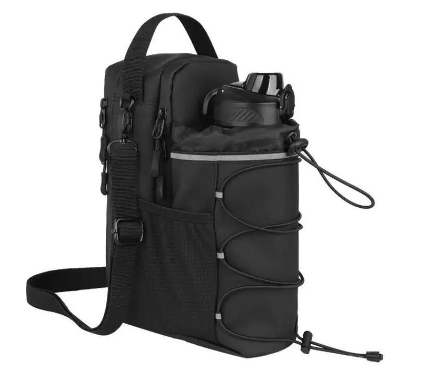 Bolsa magnética para botella de agua para fitness, bolsa de almacenamiento impermeable de gran capacidad, bolsa cruzada portátil para teléfono y llaves, bolsa colgante, venta al por mayor de fábrica