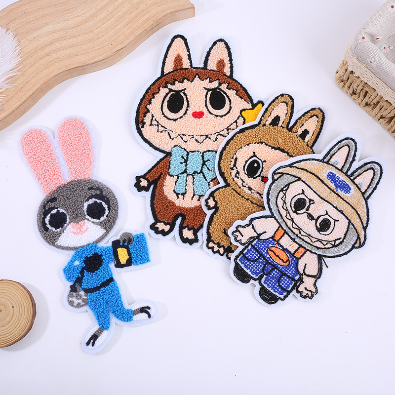 新しいタオル刺繍かわいいラブ布衣類アクセサリーパッチ布ステッカー DIY バッグ刺繍スタンプ装飾ステッカー|undefined
