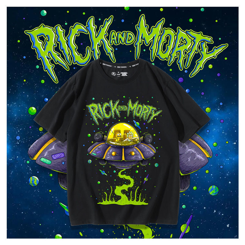 Rick and Morty T-shirt Men's and Women's Animation Surrounding Joint Student Couple Summer Loose Cotton Fashion Half Sleeve