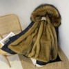 Black shell + long style + raccoon fur inner lid