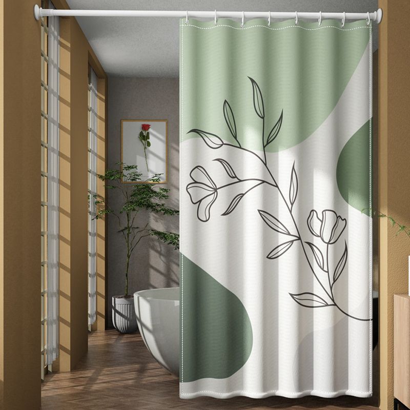 Cortina de ducha poliéster Amazon popular Impresión digital baño húmedo y seco partición impermeable