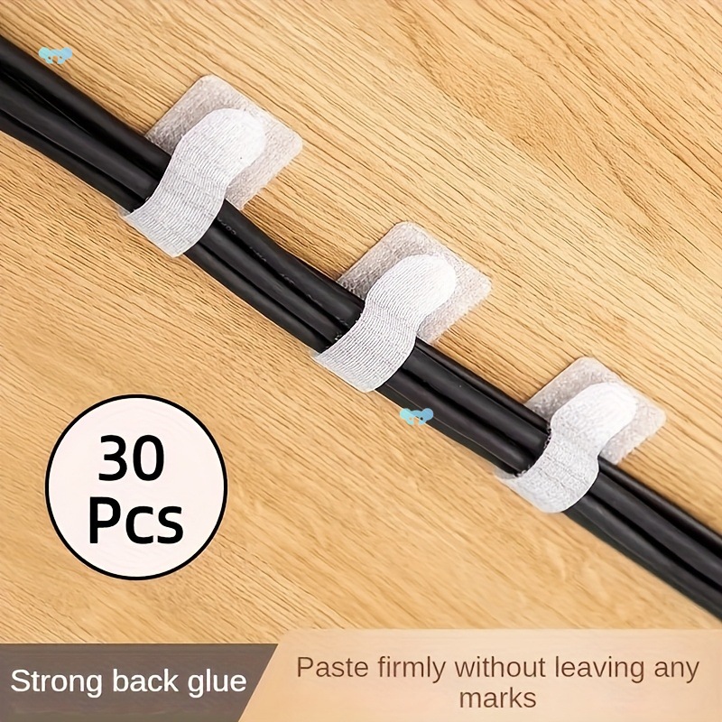 Durable Cable Ties 30pcs Durable White Self Adhesive Cable