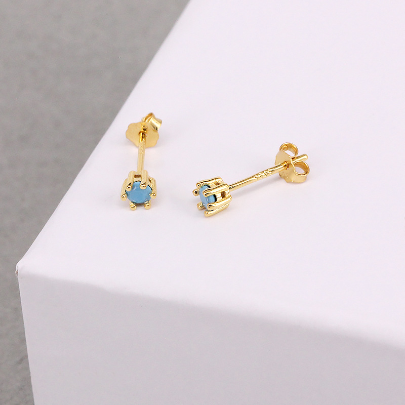 Title 7, Kolczyki koła ze srebra próby 925 z krzyżem, pe...