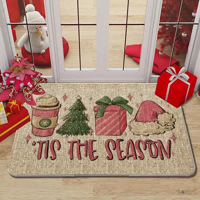 Dirt Resistant Easy Care, Avtomobil döşəmə paspasları - christmas-eve-2-4060cm