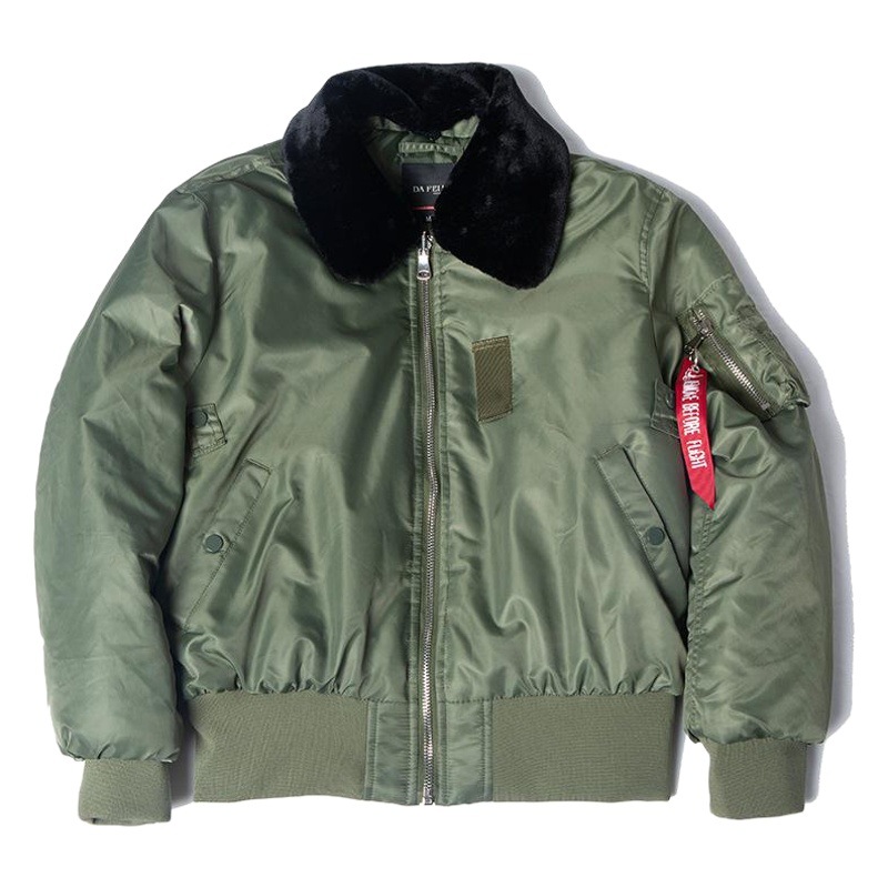 2023 Otoño e Invierno americano B15 engrosada chaqueta de piloto forrada de lana de la Fuerza Aérea Chaqueta de algodón pareja